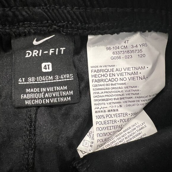 Nike Shorts Toddler 4T Black Dri Fit Athletic Pull On - Picture 3 of 3